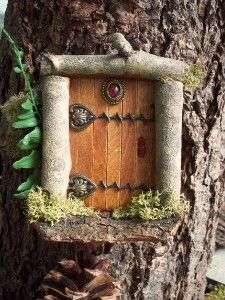 fairy door with beautiful jewelry